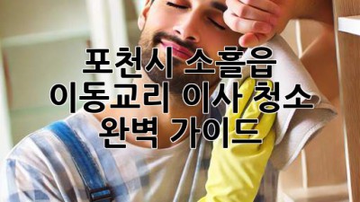 포천시 소흘읍 이동교리 이사 청소 완벽 가이드
