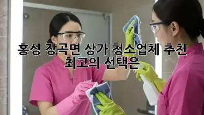 홍성 장곡면 상가 청소업체 추천: 최고의 선택은?